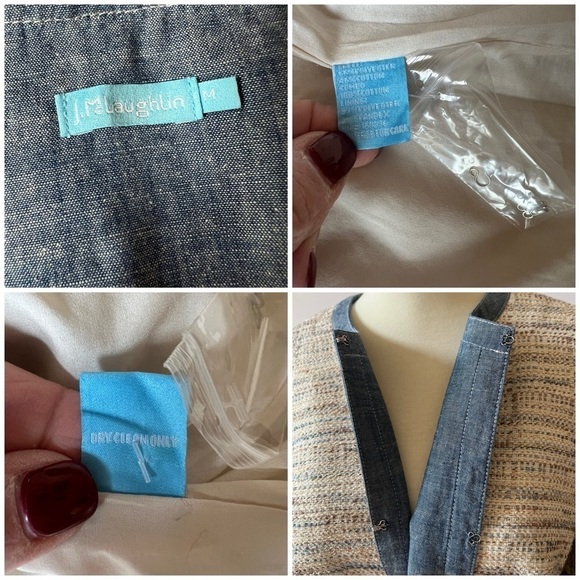 J MCLAUGHLIN THERESE BLAZER JACKET TWEED RARE CORPCORE CAREER SOPHISTICATED M - Picture 12 of 12